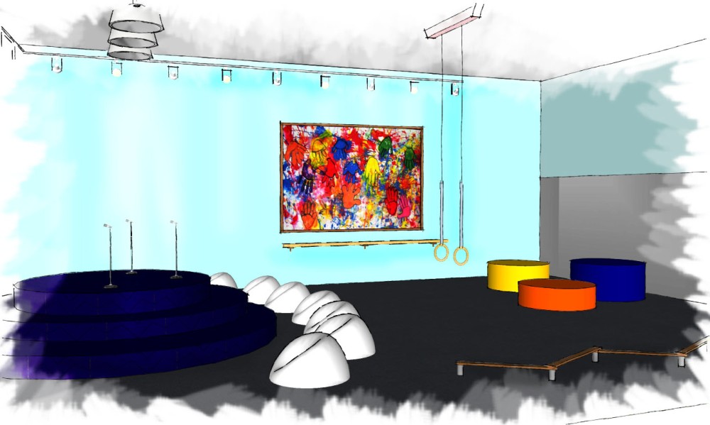 activity room color perspective image